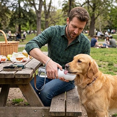 Gourde Chien Nomade parc