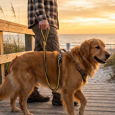 Laisse pour Chien Nylon golden jaune