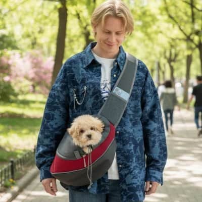 Sac de transport pour Chien Fourre-tout rouge parc