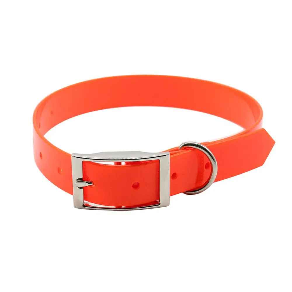 Collier chien impermeable orange