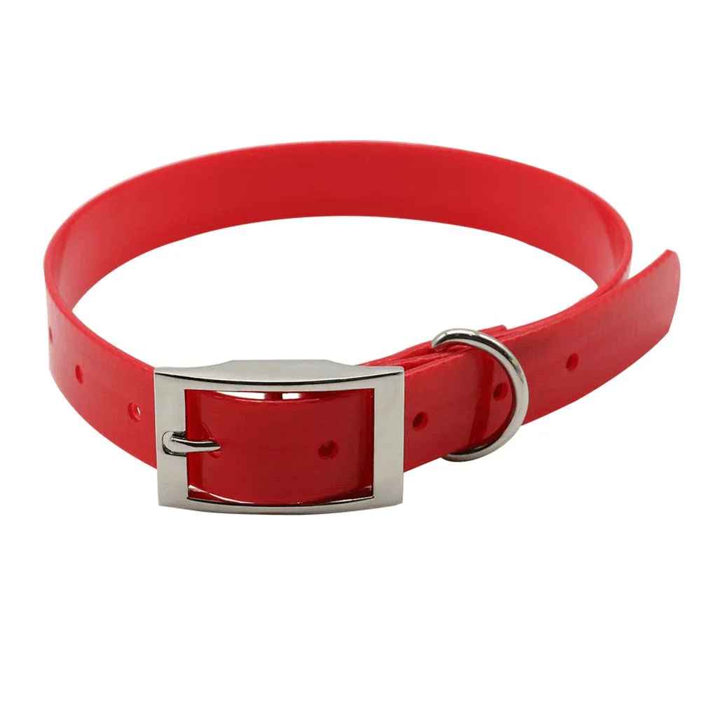 Collier chien impermeable rouge