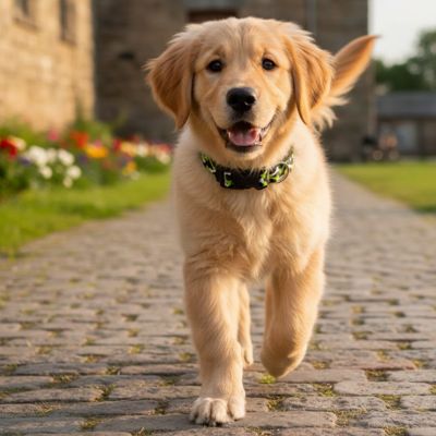 Collier chien os chiot golden promenade