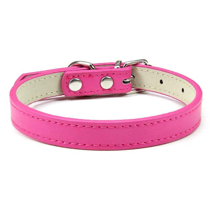 Collier en cuir pour chien confort optimale bourgogne