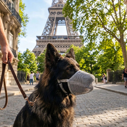 Museliere pour chien maille Berger Allemand gris