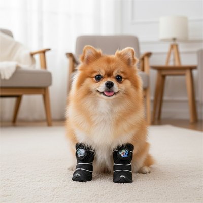 Chaussures pour chien PawProtect ajustable york noir