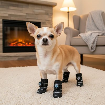 Chaussures pour chien PawProtect ajustable chiwawa noir