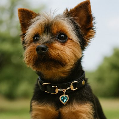 Collier pour Chien noir yorkshire