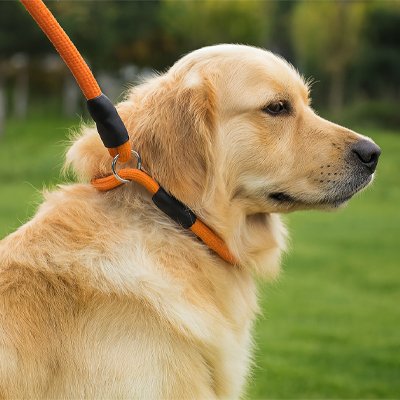 Collier pour chien reglable Golden orange