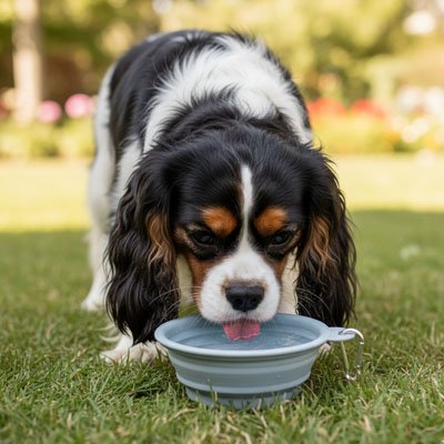 Gamelle pour Chien Silicone bleu