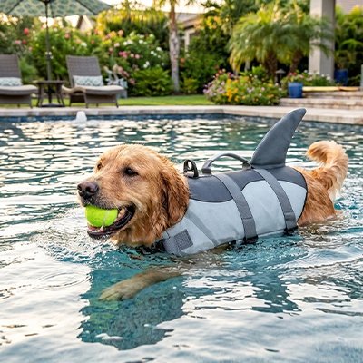 Gilet de sauvetage Chien requin golden