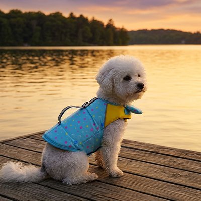 Gilet de sauvetage pour Chien Flotteur bleu