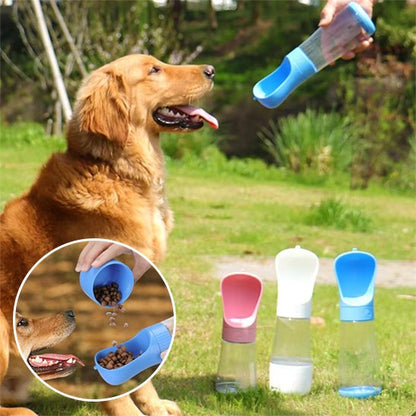 Gourde chien 2 en 1 nourriture bleu