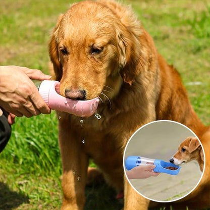 Gourde chien 2 en 1 rose