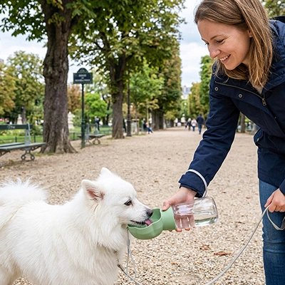Gourde Chien VoyPet parc en ville