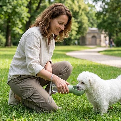 Gourde Chien VoyPet parc