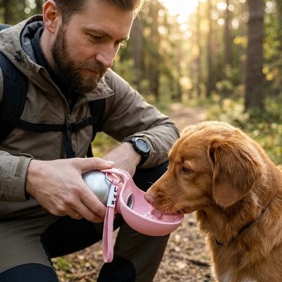 Gourde pour Chien Inox foret
