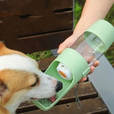 Gourde pour Chiens Pliable vert