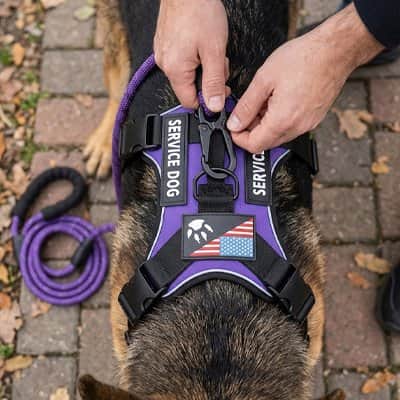 Harnais chien anti-fuite violet