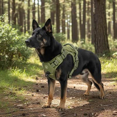 Harnais chien Giletact vert armé