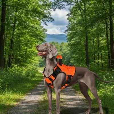 Harnais chien Poignée orange