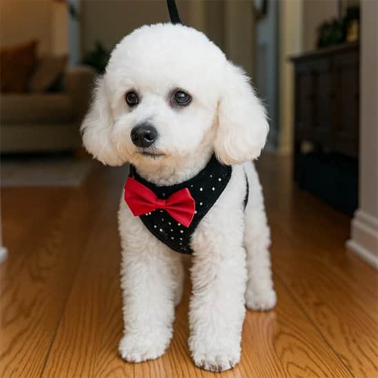 Harnais petit chien élégant noir