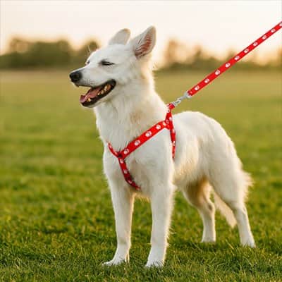 Harnais pour Chien patte rouge