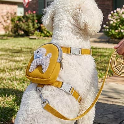 Harnais pour chien sac jaune