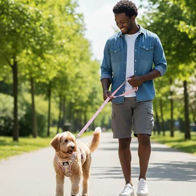 Harnais pour petit chien Mailnylon-rose