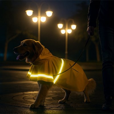 Imperméable chien​ ciré fluo