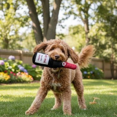 Jouet Chien Bouteille vin