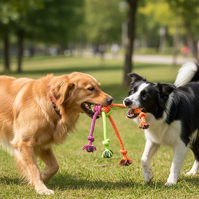 Jouet pour chien indestructible nœud 2 chiens