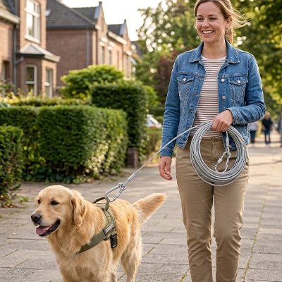 Laisse Chien  acier 6m