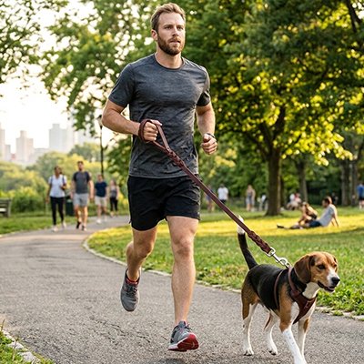 Laisse chien peauv bugle course