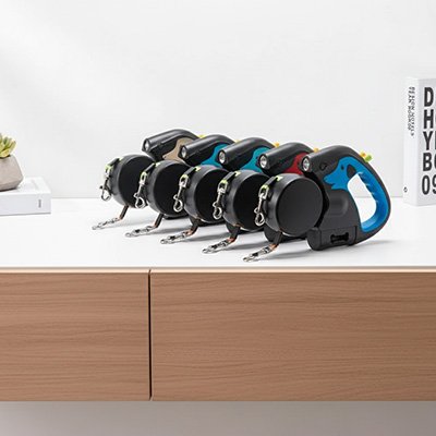 Laisse double pour Chien Rétractable couleurs