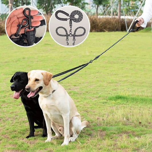 Laisse double pour chien SystY noir