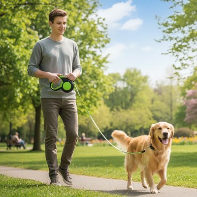 Laisse enrouleur pour chien 
