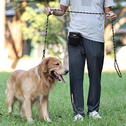 Laisse longe chien cordcont noir parc