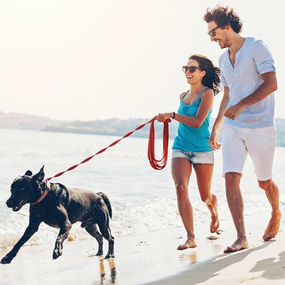 Laisse longe pour chien Nylon rouge plage