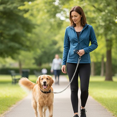 Laisse pour chien Chaîne golden noir