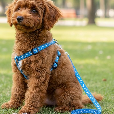 Laisse pour Chien Chiotharnais cavapoo bleu