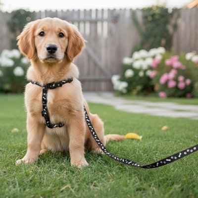 Laisse pour Chien Chiotharnais golden noir