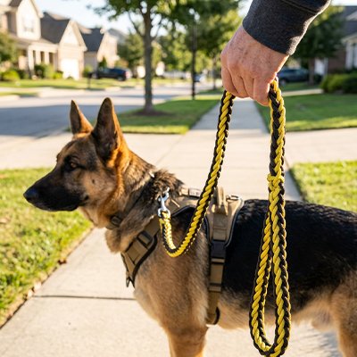 Laisse pour Chien Nylon Berger Allemand jaune