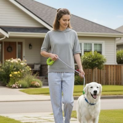 Laisse pour Chien Pogné mousse golden Violette