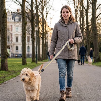 Laisse pour Chien Toile goldendoodle jaune