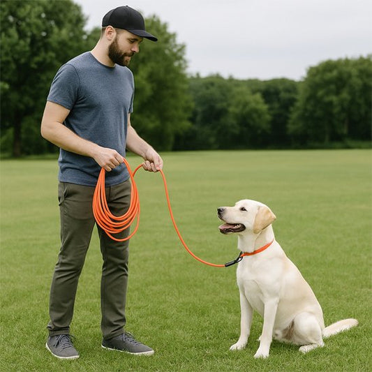 Longe chien rappel orangr