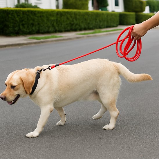 Longe chien rappel rouge