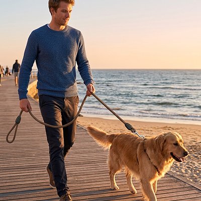 Longe pour Chien Brun golden