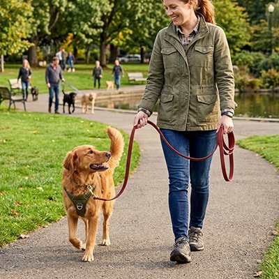 Longe pour Chien PVC imperméable golden