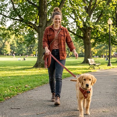 Longe pour Chien PVC imperméable grenat