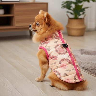 Manteau Chien Coton rouge
